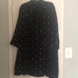EUC J Crew Black w/white Circles Silk Dress